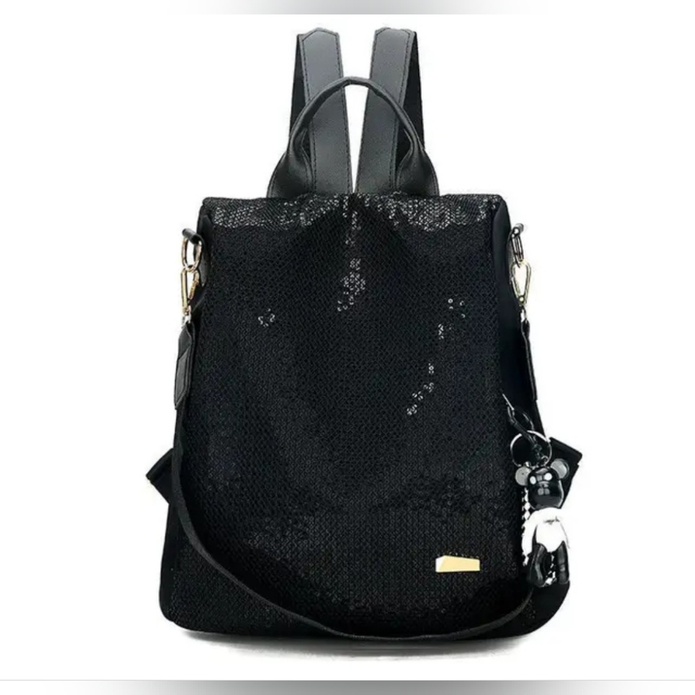 Sequin Multifunction Backpack / Shoulder Bag For … - image 1